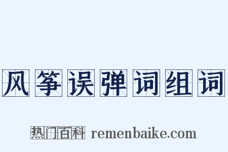 风筝误弹词组词是什么意思的图片